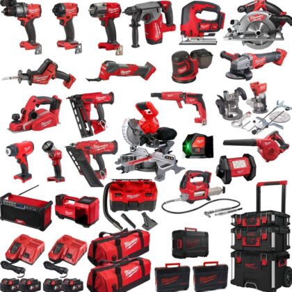 Milwaukee MILKIT25A Power Tool Kit 4 x 18v x 5Ah REDLITHIUM Batteries 25pce